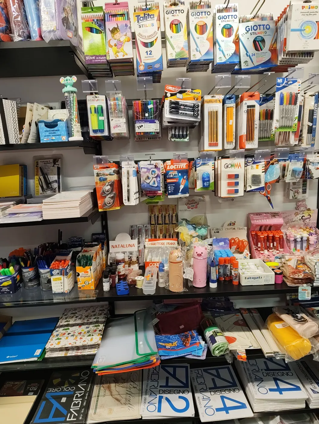 Penne e materiale di cartoleria
